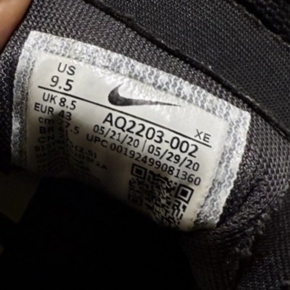 Nike Air Zoom Pegasus 36‎ Running Shoes AQ2203-002 Black White Sneakers US 9.5